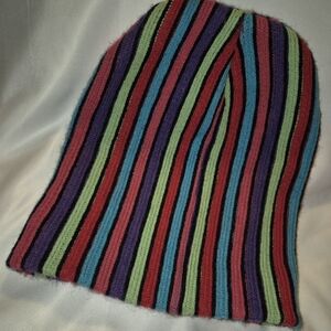 Coldwater Creek Multicolor Striped Knit Hat